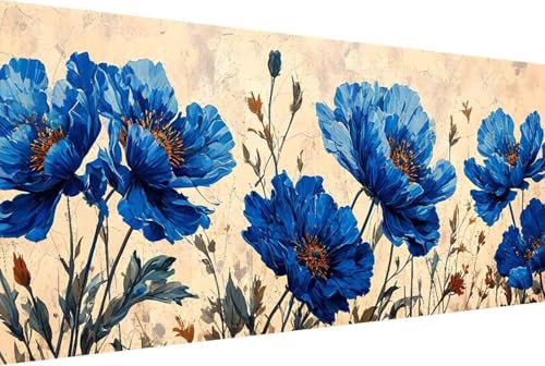 Blume Malen Nach Zahlen Erwachsene Gerahmt Blatt Malen Nach Zahlen XXL 50x100cm Paint by Numbers Adult mit Acrylfarben Set und 4 Pinsel Ölgemälde Leinwand Bastelset Geschenke und Heimdekoration -48rJ von Zgcoyeo