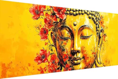 Blume Malen Nach Zahlen Erwachsene Gerahmt Zen Malen Nach Zahlen XXL 50x100cm Paint by Numbers Adult mit Acrylfarben Set und 4 Pinsel Ölgemälde Leinwand Bastelset Geschenke und Heimdekoration -39rT von Zgcoyeo