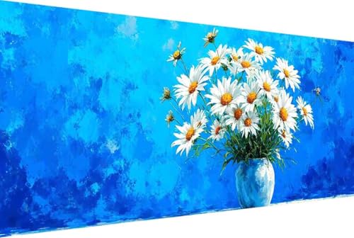 Blume Malen Nach Zahlen Erwachsene Rahmenlos Chrysantheme Malen Nach Zahlen Klein 30x60cm Paint by Numbers Adult mit Acrylfarben Set und 4 Pinsel Ölgemälde Leinwand Bastelset und Heimdekoration -25r5 von Zgcoyeo