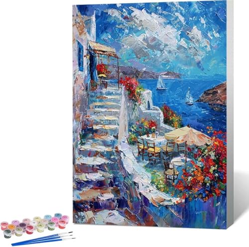 Blume Malen Nach Zahlen Meer Malen Nach Zahlen Erwachsene Rahmenlos Paint by Numbers Kit, DIY Malen Nach Zahlen Kinder mit Pinseln und Acrylfarben, für Geschenke und Heimdekoration 100x135 cm U-U von Zgcoyeo