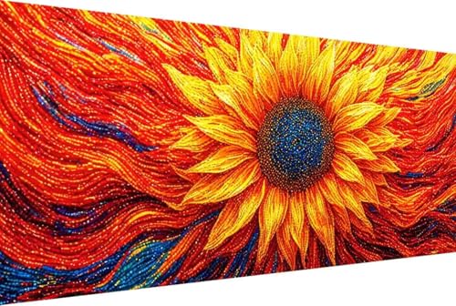 Blume Malen Nach Zahlen Sonnenblume Malen Nach Zahlen Erwachsene Rahmenlos Paint by Numbers, mit Pinseln und Acrylfarben Leinwand Art Kits Paint by Numbers Adult Home Haus Deko Geschenke 30x60cm -41r2 von Zgcoyeo