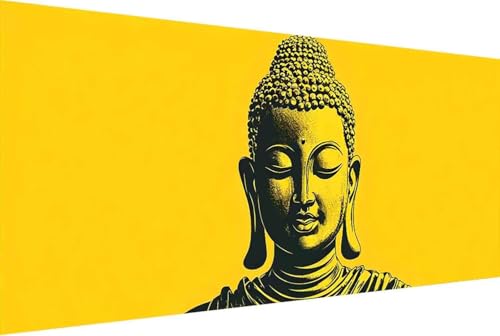 Buddha Malen Nach Zahlen Erwachsene Rahmenlos Zen Malen Nach Zahlen Klein 30x60cm Paint by Numbers Adult mit Acrylfarben Set und 4 Pinsel Ölgemälde Leinwand Bastelset Heimdekoration Geschenke -10hU von Zgcoyeo