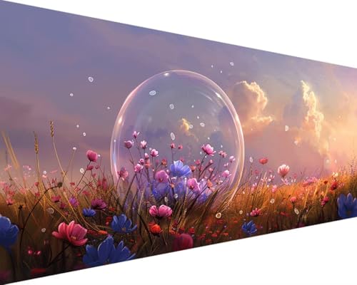 Diamond Painting Blume Diamond Painting Bilder Kinder, Blasen Diamond Painting Erwachsene Groß XXL 100x200cm, 5D Quadrat Diamond Art Stickerei Kreuzstich Basteln, Wandzimmer Deko Schlafzimmer 2-C-6 von Zgcoyeo