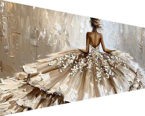 Diamond Painting Hochzeitskleid Diamond Painting Bilder Kinder, Frau Diamond Painting Erwachsene Groß XXL 100x200cm, 5D Quadrat Diamond Art Stickerei Kreuzstich Set, Wandzimmer Deko Schlafzimmer A-3-7 von Zgcoyeo