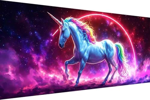 Einhorn Malen Nach Zahlen Erwachsene Gerahmt Sternenhimmel Malen Nach Zahlen XXL 60x120cm Paint by Numbers Adult mit Acrylfarben Set und 4 Pinsel Ölgemälde Leinwand Bastelset und Heimdekoration -2y5 von Zgcoyeo