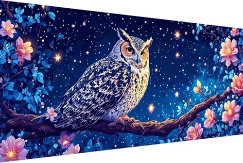 Eule Malen Nach Zahlen Erwachsene Gerahmt Blume Malen Nach Zahlen XXL 100x200cm Paint by Numbers Adult mit Acrylfarben Set und 4 Pinsel Ölgemälde Leinwand Bastelset Geschenke und Heimdekoration -41k5 von Zgcoyeo