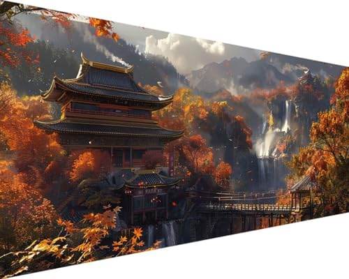 Herbst Diamond Painting Set, 5D Diamond Painting Landschaft Daiments Painting Erwachsene Groß 30x60cm, Quadrat Diamond Art Painting Kinder Stickerei Kreuzstich Set, Wandzimmer Deko Aesthetic K-7-9 von Zgcoyeo