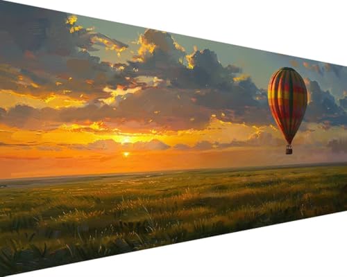 Landschaft Diamond Painting Set, 5D Diamond Painting HeißLuftballon Daiments Painting Erwachsene Groß 70x140cm, Quadrat Diamond Art Painting Kinder Stickerei Kreuzstich Painting, Wandzimmer Deko R-7-I von Zgcoyeo