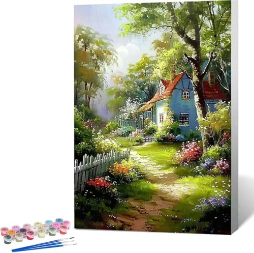 Landschaft Malen Nach Zahlen Baum Malen Nach Zahlen Erwachsene Rahmenlos Paint by Numbers Kit, DIY Malen Nach Zahlen Kinder mit Pinseln und Acrylfarben, für Geschenke und Heimdekoration 100x135 cm 0-6 von Zgcoyeo