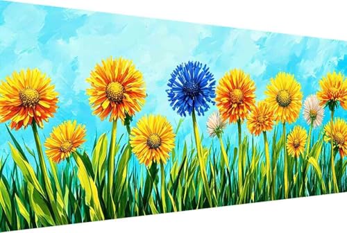 Landschaft Malen Nach Zahlen Blume Malen Nach Zahlen Erwachsene Gerahmt Paint by Numbers, mit Pinseln und Acrylfarben Leinwand Art Kits Paint by Numbers Adult Home Haus Deko Geschenke 100x200cm -23hH von Zgcoyeo