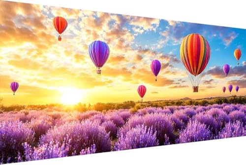 Landschaft Malen Nach Zahlen HeißLuftballon Malen Nach Zahlen Erwachsene Rahmenlos Paint by Numbers, mit Pinseln und Acrylfarben Leinwand Art Kits Paint by Numbers Adult Home Haus Deko 70x140cm -55O von Zgcoyeo