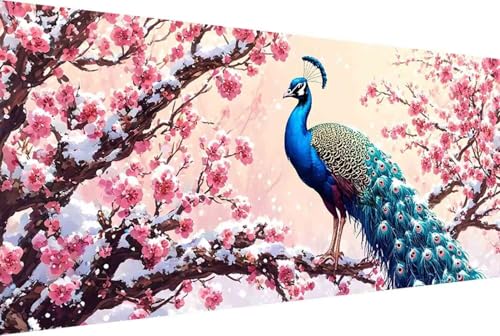 Malen Nach Zahlen Erwachsene Blume Malen Nach Zahlen Klein 100x200cm Pfau Malen Nach Zahlen Kinder, Paint by Numbers Adult mit Pinseln und Acrylfarben Bastelset Geschenke und Home Haus Deko -w752 von Zgcoyeo