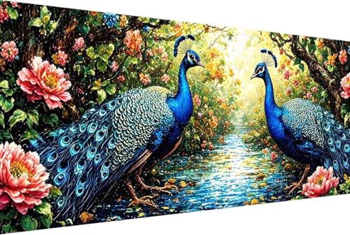 Malen Nach Zahlen Erwachsene Pfau Malen Nach Zahlen Klein 100x200cm Blume Malen Nach Zahlen Kinder, Paint by Numbers Adult mit Pinseln und Acrylfarben Bastelset Geschenke und Home Haus Deko -w65 von Zgcoyeo