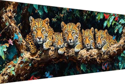 Malen Nach Zahlen Erwachsene Tier Malen Nach Zahlen Klein 100x200cm Leopard Malen Nach Zahlen Kinder, Paint by Numbers Adult mit Pinseln und Acrylfarben Bastelset Geschenke und Home Haus Deko -wG13 von Zgcoyeo