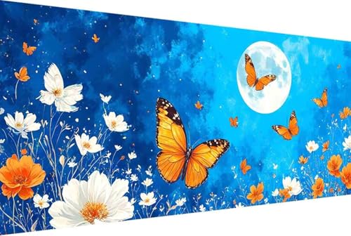 Mond Malen Nach Zahlen Schmetterling Malen Nach Zahlen Erwachsene Rahmenlos Paint by Numbers, mit Pinseln und Acrylfarben Leinwand Kits Paint by Numbers Adult Home Haus Deko Geschenke 30x60cm -4859 von Zgcoyeo