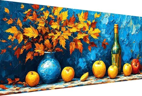 Obst Malen Nach Zahlen Blume Malen Nach Zahlen Erwachsene Rahmenlos Paint by Numbers, mit Pinseln und Acrylfarben Leinwand Kits Paint by Numbers Adult für Geschenke und Home Haus Deko 30x60cm -12rL von Zgcoyeo