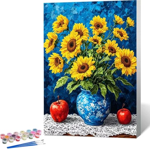 Obst Malen Nach Zahlen Blume Malen Nach Zahlen Erwachsene Rahmenlos Paint by Numbers Kit, DIY Malen Nach Zahlen Kinder mit Pinseln und Acrylfarben, für Geschenke und Heimdekoration 100x135 cm V-9 von Zgcoyeo