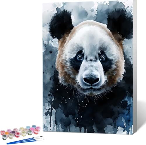 Panda Malen Nach Zahlen Tier Malen Nach Zahlen Erwachsene Rahmenlos Paint by Numbers Kit, DIY Malen Nach Zahlen Kinder mit Pinseln und Acrylfarben, für Geschenke und Heimdekoration 100x135 cm 3-5 von Zgcoyeo