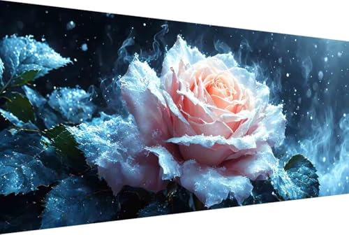 Rose Malen Nach Zahlen Erwachsene Gerahmt Blume Malen Nach Zahlen XXL 100x200cm Paint by Numbers Adult mit Acrylfarben Set und 4 Pinsel Ölgemälde Leinwand Bastelset Geschenke und Heimdekoration -41hM von Zgcoyeo