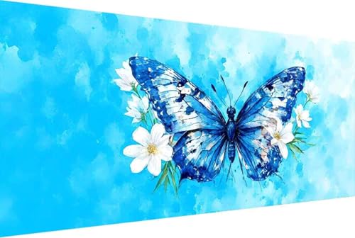 Schmetterling Malen Nach Zahlen Blume Malen Nach Zahlen Erwachsene Gerahmt Paint by Numbers, mit Pinseln und Acrylfarben Leinwand Art Kits Paint by Numbers Adult Home Haus Deko Geschenke 30x60cm -26kF von Zgcoyeo