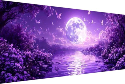 Schmetterling Malen Nach Zahlen Mond Malen Nach Zahlen Erwachsene Gerahmt Paint by Numbers, mit Pinseln und Acrylfarben Leinwand Kits Paint by Numbers Adult Home Haus Deko Geschenke 100x200cm -82r9 von Zgcoyeo