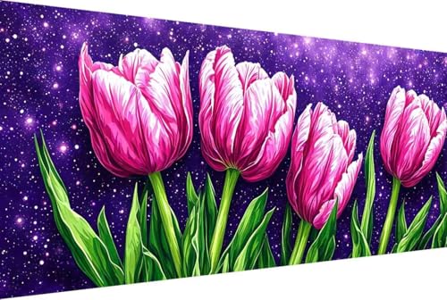 Sternenhimmel Malen Nach Zahlen Blume Malen Nach Zahlen Erwachsene Rahmenlos Paint by Numbers, mit Pinseln und Acrylfarben Leinwand Kits Paint by Numbers Adult Home Haus Deko Geschenke 100x200cm -37r0 von Zgcoyeo