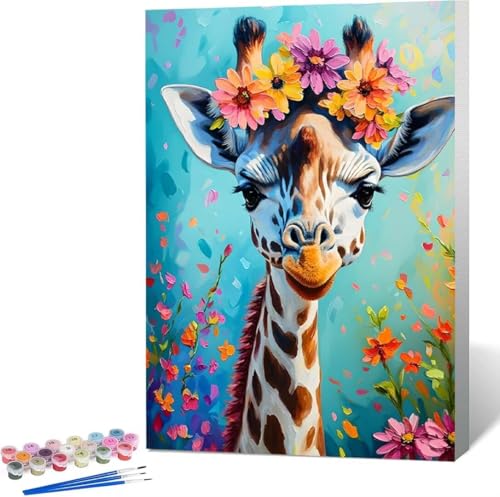 Tier Malen Nach Zahlen Blume Malen Nach Zahlen Erwachsene Rahmenlos Paint by Numbers Kit, DIY Malen Nach Zahlen Kinder mit Pinseln und Acrylfarben, für Geschenke und Heimdekoration 100x135 cm 7-8 von Zgcoyeo