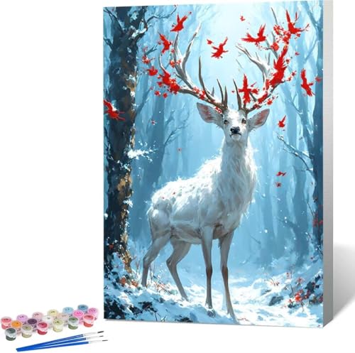 Tier Malen Nach Zahlen Blume Malen Nach Zahlen Erwachsene Rahmenlos Paint by Numbers Kit, DIY Malen Nach Zahlen Kinder mit Pinseln und Acrylfarben, für Geschenke und Heimdekoration 100x135 cm 7-P von Zgcoyeo