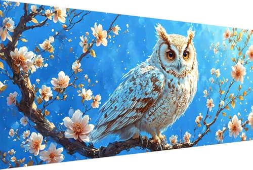 Tier Malen Nach Zahlen Erwachsene Gerahmt Eule Malen Nach Zahlen XXL 100x200cm Paint by Numbers Adult mit Acrylfarben Set und 4 Pinsel Ölgemälde Leinwand Bastelset Geschenke und Heimdekoration -55X von Zgcoyeo