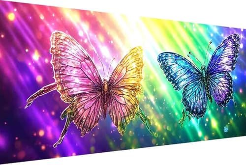 Tier Malen Nach Zahlen Erwachsene Gerahmt Schmetterling Malen Nach Zahlen XXL 100x200cm Paint by Numbers Adult mit Acrylfarben Set und 4 Pinsel Ölgemälde Leinwand Bastelset und Heimdekoration -24yW von Zgcoyeo