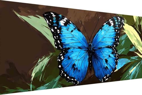 Tier Malen Nach Zahlen Erwachsene Gerahmt Schmetterling Malen Nach Zahlen XXL 80x160cm Paint by Numbers Adult mit Acrylfarben Set und 4 Pinsel Ölgemälde Leinwand Bastelset und Heimdekoration -39rF von Zgcoyeo