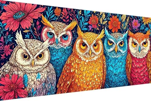 Tier Malen Nach Zahlen Erwachsene Rahmenlos Eule Malen Nach Zahlen XXL 100x200cm Paint by Numbers Adult mit Acrylfarben Set und 4 Pinsel Ölgemälde Leinwand Bastelset Geschenke und Heimdekoration -24kA von Zgcoyeo