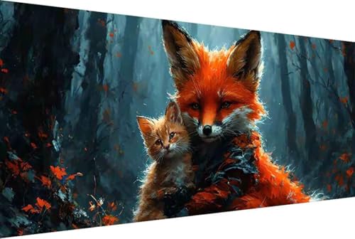 Tier Malen Nach Zahlen Fuchs Malen Nach Zahlen Erwachsene Gerahmt Paint by Numbers Kit, DIY Malen Nach Zahlen Kinder mit Pinseln und Acrylfarben, Heimdekoration Geschenke für Frauen 100x200cm -w640 von Zgcoyeo