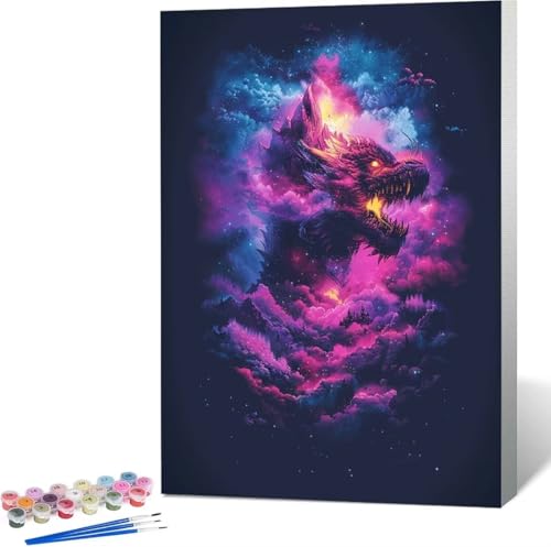 Tier Malen Nach Zahlen Sternenhimmel Malen Nach Zahlen Erwachsene Rahmenlos Paint by Numbers Kit, DIY Malen Nach Zahlen Kinder mit Pinseln und Acrylfarben, Geschenke und Heimdekoration 100x135 cm 1-6 von Zgcoyeo