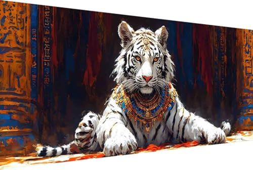 Tier Malen Nach Zahlen Tiger Malen Nach Zahlen Erwachsene Gerahmt Paint by Numbers, mit Pinseln und Acrylfarben Leinwand Art Kits Paint by Numbers Adult für Geschenke und Home Haus Deko 80x160cm -75h8 von Zgcoyeo