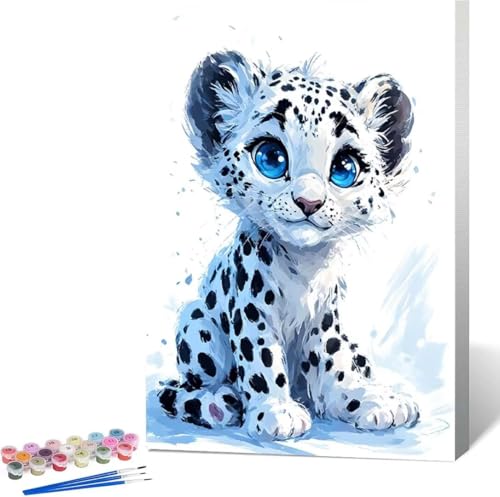 Tier Malen Nach Zahlen Tiger Malen Nach Zahlen Erwachsene Rahmenlos Paint by Numbers Kit, DIY Malen Nach Zahlen Kinder mit Pinseln und Acrylfarben Painting, Geschenke und Heimdekoration 30x40 cm X-2 von Zgcoyeo