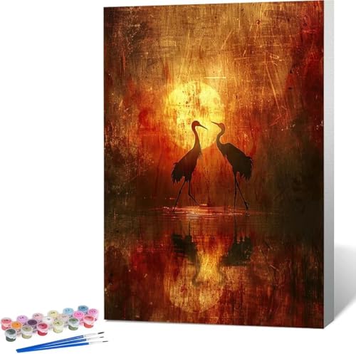 Tier Malen Nach Zahlen Vogel Malen Nach Zahlen Erwachsene Rahmenlos Paint by Numbers Kit, DIY Malen Nach Zahlen Kinder mit Pinseln und Acrylfarben, für Geschenke und Heimdekoration 100x135 cm 4-Q von Zgcoyeo