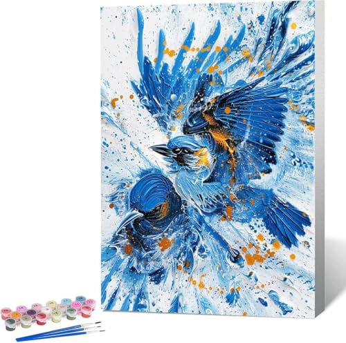 Tier Malen Nach Zahlen Vogel Malen Nach Zahlen Erwachsene Rahmenlos Paint by Numbers Kit, DIY Malen Nach Zahlen Kinder mit Pinseln und Acrylfarben, für Geschenke und Heimdekoration 100x135 cm L-4 von Zgcoyeo