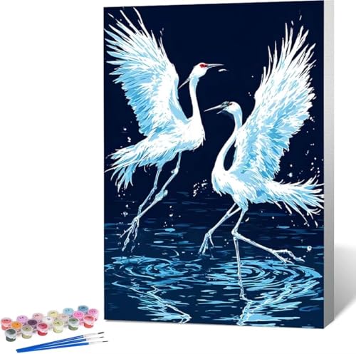 Tier Malen Nach Zahlen Vogel Malen Nach Zahlen Erwachsene Rahmenlos Paint by Numbers Kit, DIY Malen Nach Zahlen Kinder mit Pinseln und Acrylfarben, für Geschenke und Heimdekoration 100x135 cm U-V von Zgcoyeo