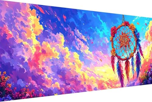 TraumfäNger Malen Nach Zahlen Blume Malen Nach Zahlen Erwachsene Gerahmt Paint by Numbers, mit Pinseln und Acrylfarben Leinwand Art Kits Paint by Numbers Adult Home Haus Deko Geschenke 100x200cm -7158 von Zgcoyeo