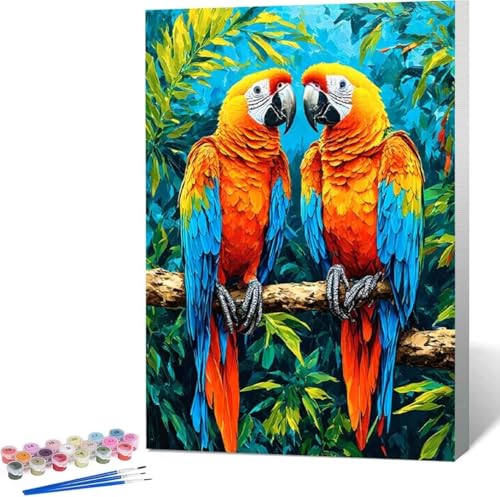 Vogel Malen Nach Zahlen Blatt Malen Nach Zahlen Erwachsene Rahmenlos Paint by Numbers Kit, DIY Malen Nach Zahlen Kinder mit Pinseln und Acrylfarben, für Geschenke und Heimdekoration 100x135 cm Q-W von Zgcoyeo