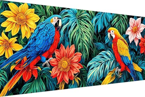 Vogel Malen Nach Zahlen Blume Malen Nach Zahlen Erwachsene Rahmenlos Paint by Numbers, mit Pinseln und Acrylfarben Leinwand Kits Paint by Numbers Adult für Geschenke und Home Haus Deko 30x60cm -80r0 von Zgcoyeo