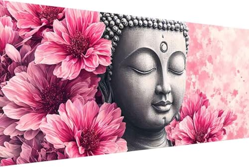 Zen Malen Nach Zahlen Blume Malen Nach Zahlen Erwachsene Rahmenlos Paint by Numbers, mit Pinseln und Acrylfarben Leinwand Art Kits Paint by Numbers Adult für Geschenke und Home Haus Deko 30x60cm -7352 von Zgcoyeo