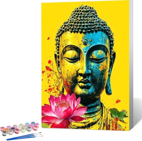 Zen Malen Nach Zahlen Blume Malen Nach Zahlen Erwachsene Rahmenlos Paint by Numbers Kit, DIY Malen Nach Zahlen Kinder mit Pinseln und Acrylfarben, für Geschenke und Heimdekoration 100x135 cm J-2 von Zgcoyeo