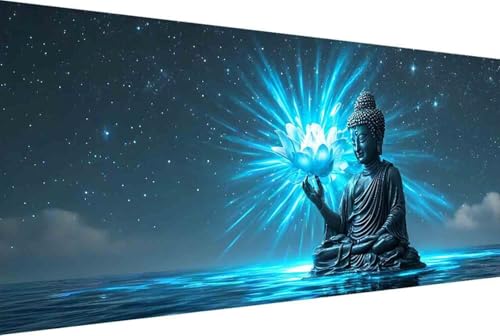 Zen Malen Nach Zahlen Erwachsene Gerahmt Sternenhimmel Malen Nach Zahlen XXL 70x140cm Paint by Numbers Adult mit Acrylfarben Set und 4 Pinsel Ölgemälde Leinwand Bastelset und Heimdekoration -39yD von Zgcoyeo