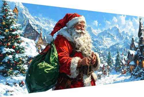 äLtere Malen Nach Zahlen Erwachsene Gerahmt Winter Malen Nach Zahlen XXL 100x200cm Paint by Numbers Adult mit Acrylfarben Set und 4 Pinsel Ölgemälde Leinwand Bastelset Heimdekoration Geschenke -7458 von Zgcoyeo