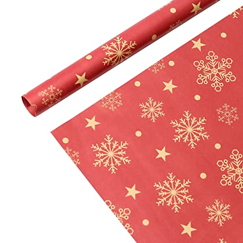 Zgehnao 5 x Weihnachts-Geschenkpapier, Kraftpapier, Schneeflocke, Elch, Muster für Geschenktüten, Verpackungen, Dekoration von Zgehnao