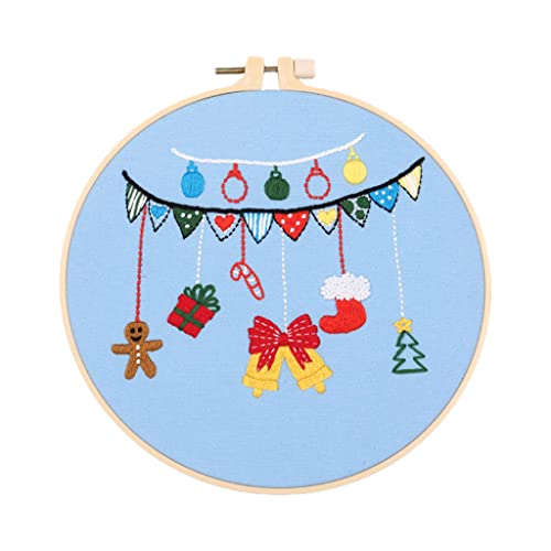 Zgehnao Christmas Easy Embroidery Starter Hand For Christmas Patterns Stamped Embroidery Kits For Beginners von Zgehnao