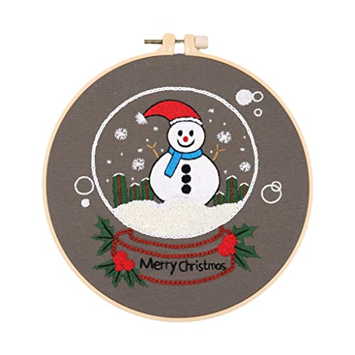 Zgehnao Christmas Easy Embroidery Starter Hand For Christmas Patterns Stamped Embroidery Kits For Beginners von Zgehnao