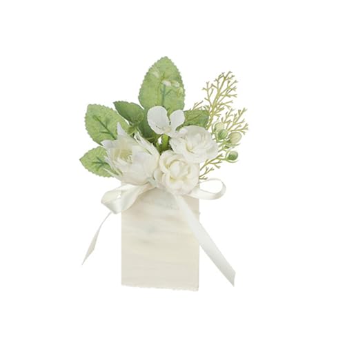 Zgehnao Einzigartige Ansteckblume für das Handgelenk, Hochzeit, Boutonniere für Mädchen, Mädchen, Anstecknadel, Brautjungfer, Blume, elegante Ansteckblume für Hochzeiten von Zgehnao